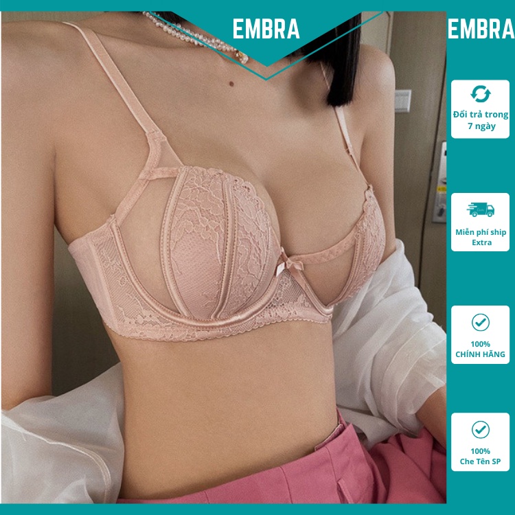 Bộ Đồ Lót Mỏng Gọng Pha Lưới Cao Cấp Mã EBB29