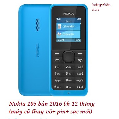 Điện Thoại Nokia 105 (2016) 1 Sim Zin Chính Hãng( Kèm Pin Sạc)