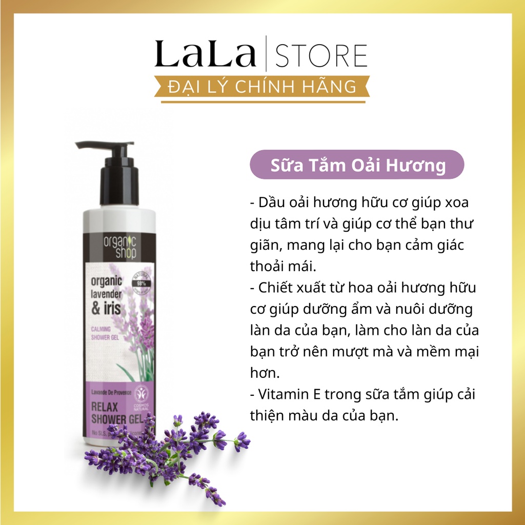 Sữa tắm Dưỡng Da Organic Shop Hữu Cơ 280ml