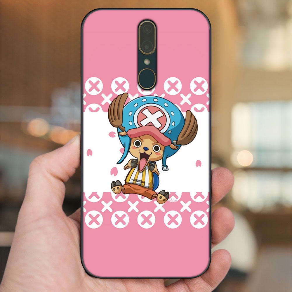 Ốp lưng Oppo F11 viền đen in hình Chopper One Piece Đảo Hải Tặc
