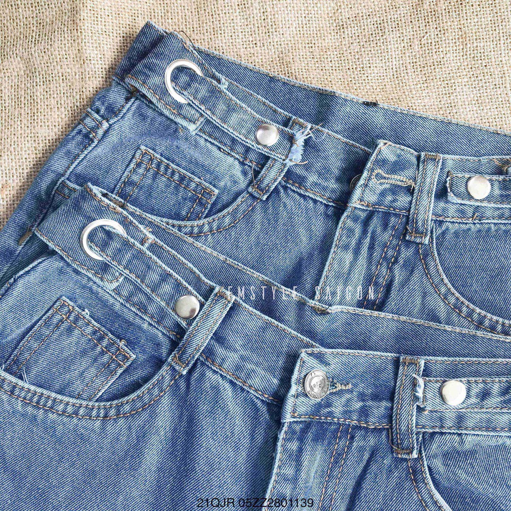 Quần jean ống rộng nữ trơn lưng cao kiểu ulzzang đi học lua tua ống thời trang hàn quốc FMstyle Saigon 21QJR05ZZ2801 | BigBuy360 - bigbuy360.vn