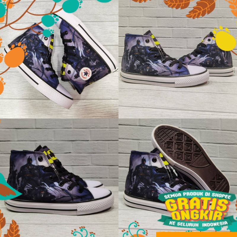 Giày CONVERSE Họa Tiết Ngôi Sao Màu Hồng / Vàng / Trắng / Xanh Lá / Bạc Cho Trẻ Em SIZE 30-35