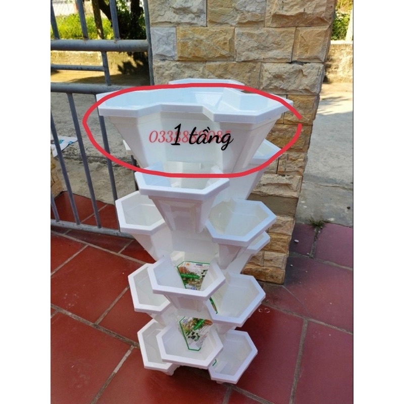 Kệ (Chậu) tầng trồng rau, trồng hoa, hàng Việt Nhật cao cấp màu nâu