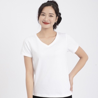 Áo thun nữ cổ tim - Trắng