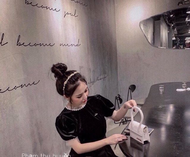 ÁO NHUNG CỘC TAY PHA REN TIỂU THƯ