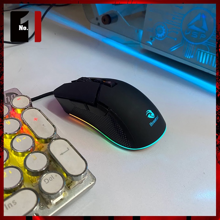 Chuột Dây Gaming Máy Tính Bosston M730 Led Rgb Chuột Vi Tính Laptop Pc Chơi Game Siêu Nhạy Cực Đẹp