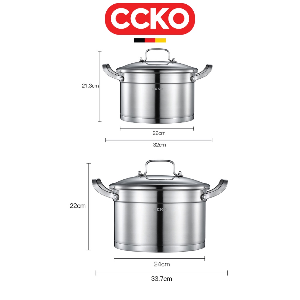 Nồi inox đáy rời 3 lớp cao cấp CCKO