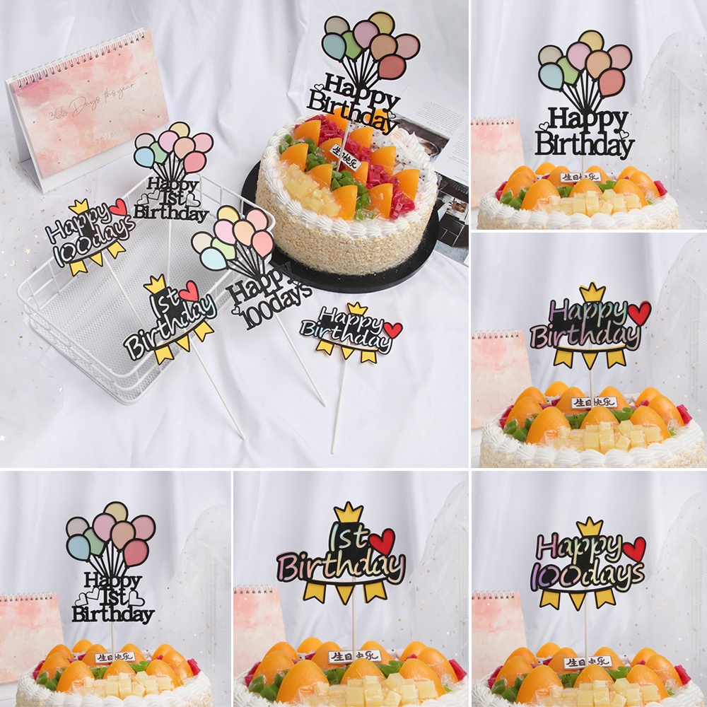 Bộ 100 cái que cắm trang trí bánh sinh nhật đáng yêu