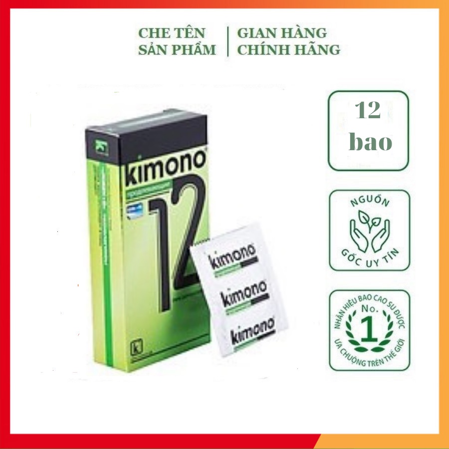 Combo 2 hộp bao cao su KIMONO cao cấp, gân gai, siêu bôi trơn, kéo dài thời gian yêu, ba con sau.