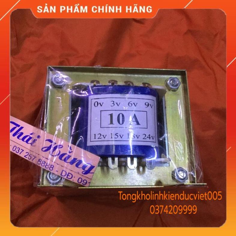 Biến áp nguồn 10 A ra 0 v-3 v-6v-9v-12 v-15v-18v-24 v