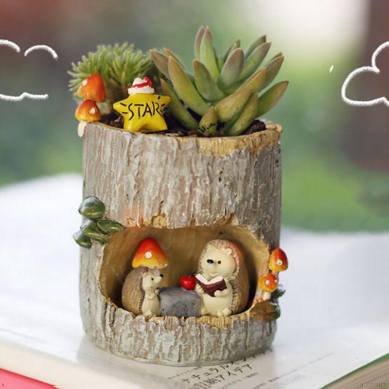 Mô hình chậu cây sương rồng sáng tạo ((no include plant)