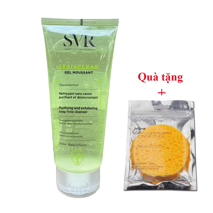 Sữa rửa mặt làm sạch và loại bỏ tế bào chết không xà phòng SVR Sebiaclear Gel 55ml - 200ml