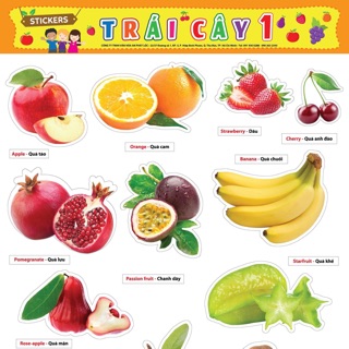 Decal hình ảnh cho bé - Trái cây 1