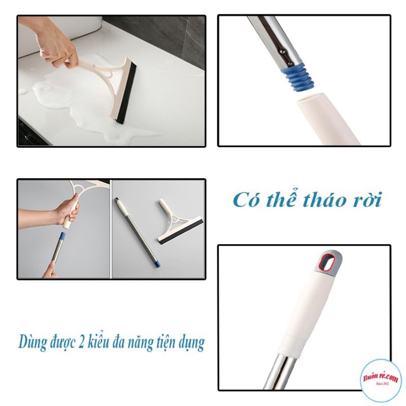 Dụng cụ cây gạt, lau kính cán inox dài tiện dụng, Cán dài 70cm, lưỡi silicone cao cấp 28cm hiệu quả ngay lần đầu sử dụng