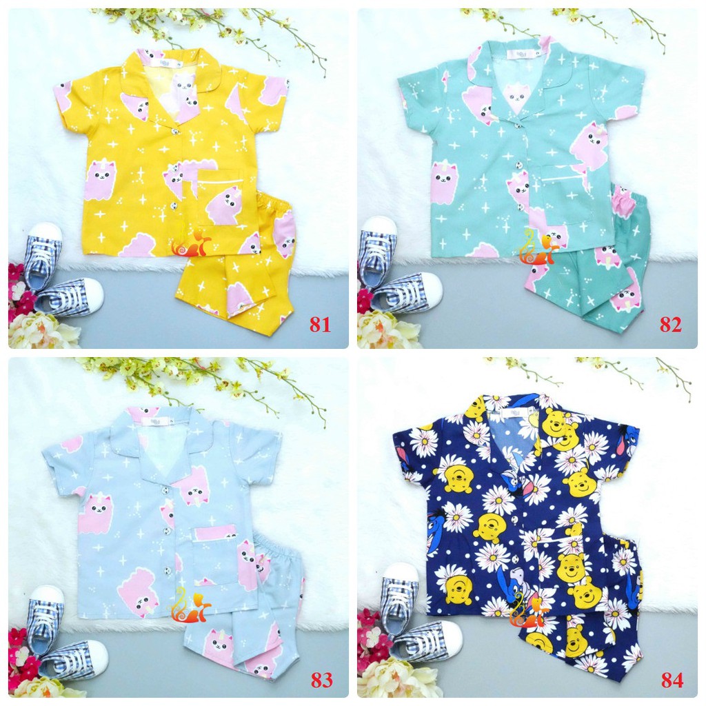Đồ Mặc Nhà &quot;Quần Đùi&quot; Pijama Kate Thái - Size số 2 - Cho Bé 8 - 13kg. Từ 1 tuổi - 3 tuổi. (Phần 5).