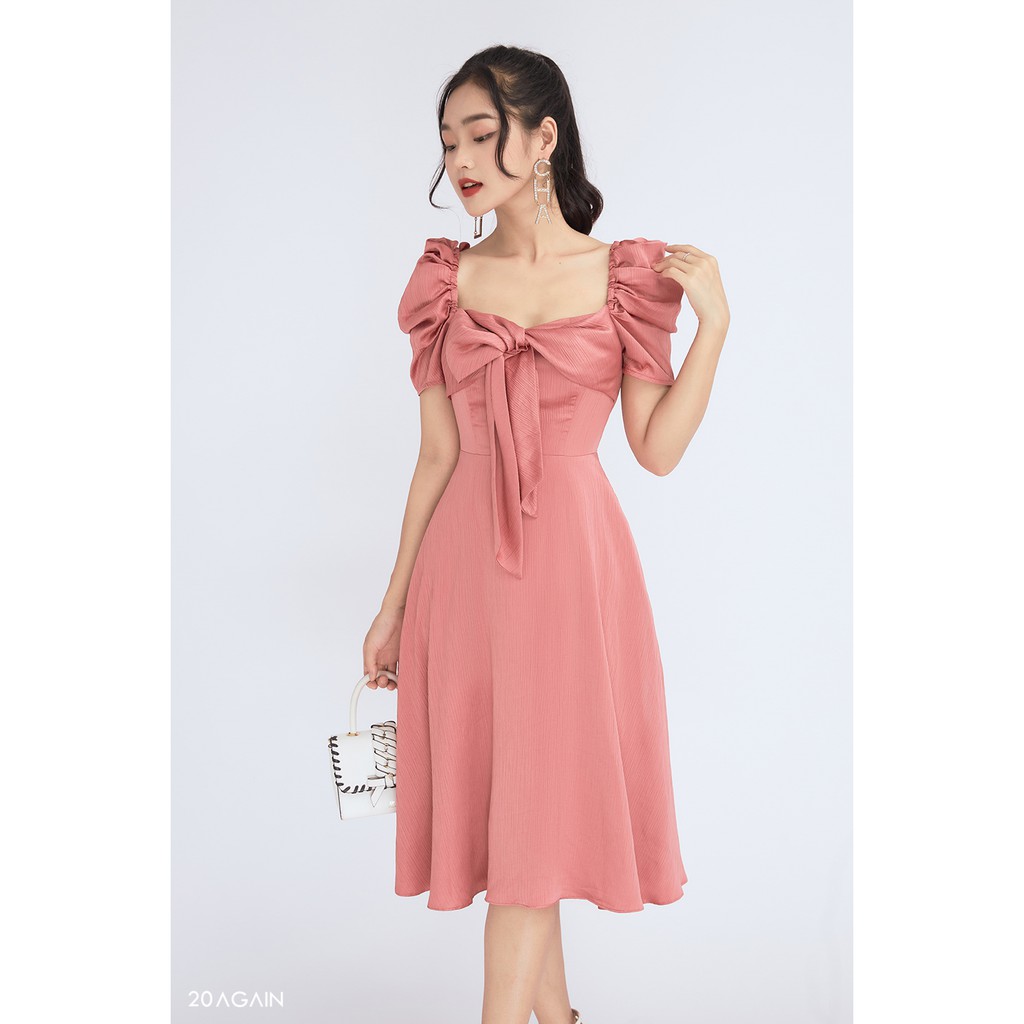 Đầm xoè phối tay bồng 20Again DEA0815 | BigBuy360 - bigbuy360.vn