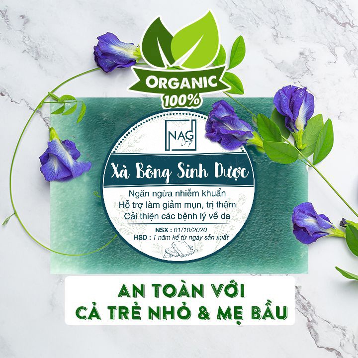 Xà bông tắm giảm mụn lưng NAG Soap 130gr xà phòng thảo dược sạch mụn trên cơ thể - NAG | BigBuy360 - bigbuy360.vn