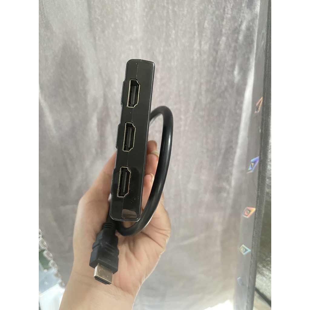 Bộ Chuyển Đổi Hdmi 3 Cổng 3 Đầu Vào 1 Đầu Ra Chất Lượng Cao(tặng kèm móc khoá)