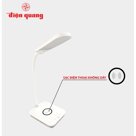 Đèn bàn LED Bảo vệ thị lực Điện Quang ĐQ LDL14 WCH Tích hợp sạc không dây, 15W