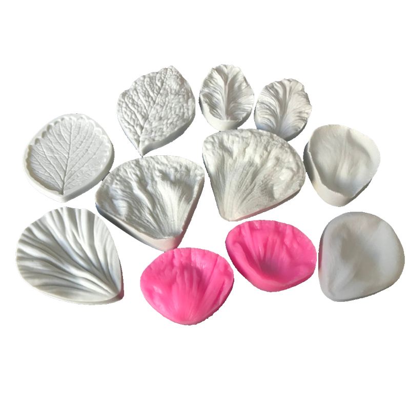 Khuôn Silicone Tạo Hình Hoa Lá Trang Trí Bánh