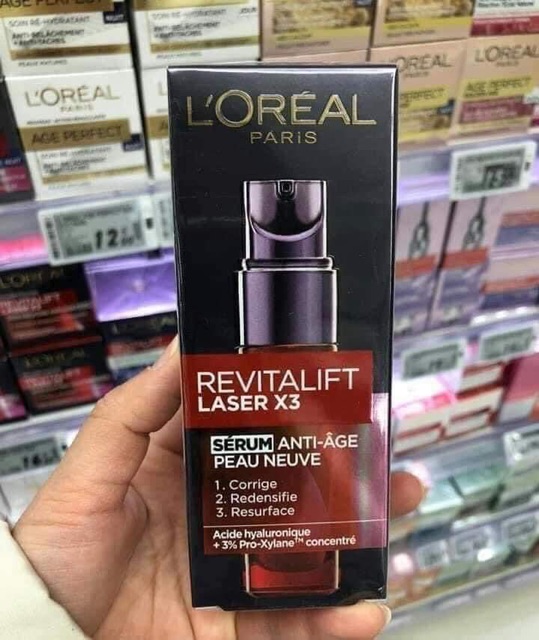 SERUM LOREAL REVITALIFT LASER X3 - VÔ ĐỊCH VỀ CHỐNG LÃO HOÁ - TRẺ HOÁ LÀN DA