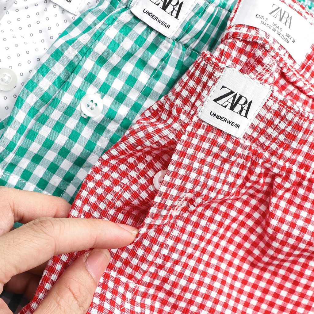 Quần Short Ngủ Z.ra Xuất Hịn Hải Quan Chất Cotton Cao Cấp Thoáng Mát - QSZ12