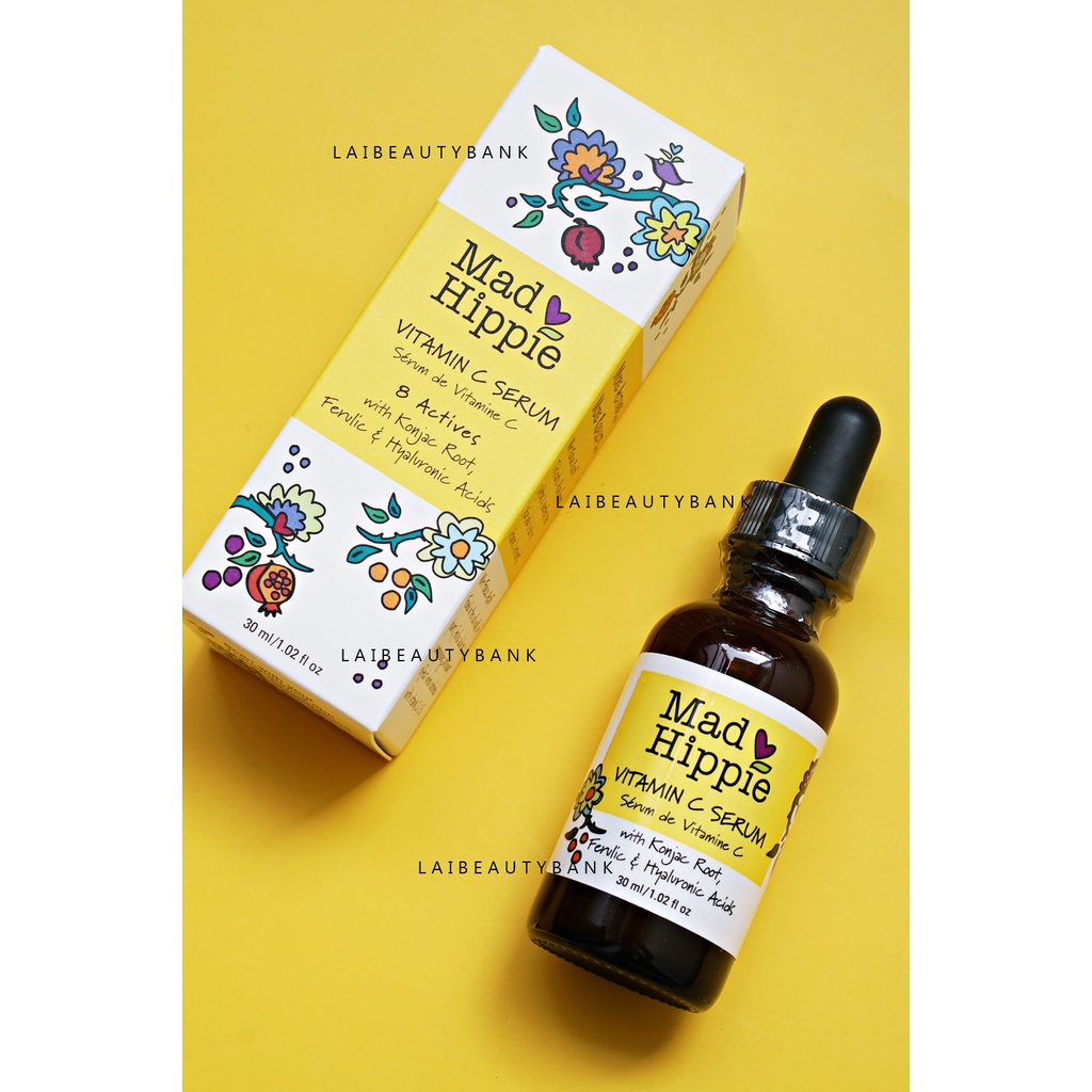 [30ml DATE 2023] Serum làm sáng, mờ thâm, chống lão hoá Mad Hippie Vitamin C Serum