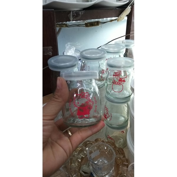 Hộp 12 hũ thủy tinh làm sữa chua 100ML có nhiều họa tiết | BigBuy360 - bigbuy360.vn