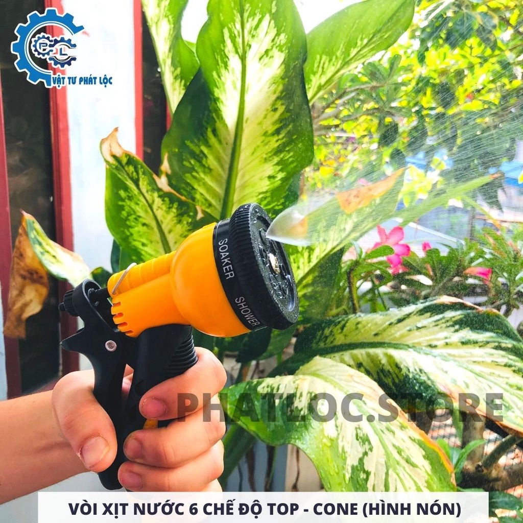 Vòi xịt rửa xe đa năng TOP cao cấp – điều chỉnh 6 chế độ