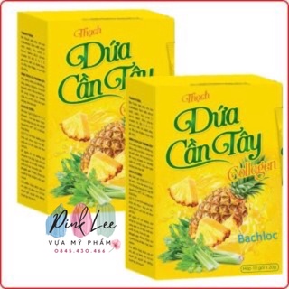 Thạch dứa cần tây colagen hỗ trợ giảm cân, đẹp da, detox nhanh hiệu quả