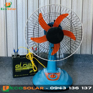 Quạt bàn kẹp bình 12v - B3 ( không kèm theo bình, tấm pin năng lượng )