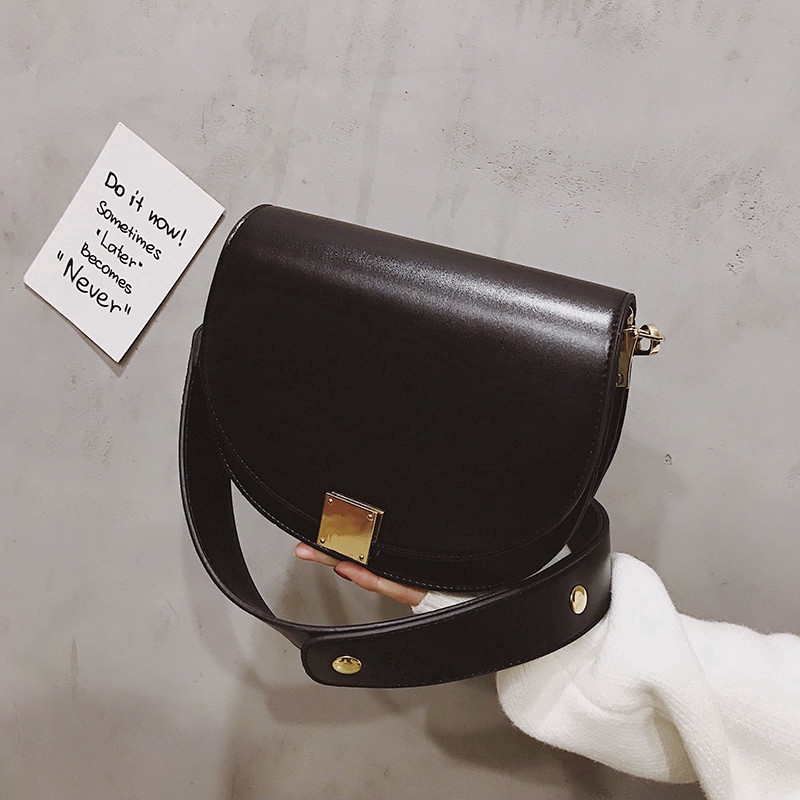 Túi đeo vai IELGY có khóa cài hình vuông thời trang cho nữ