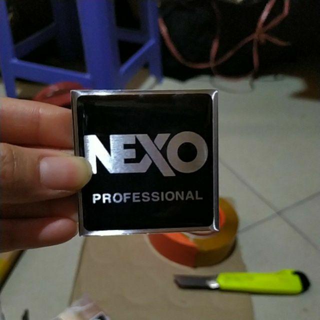 Tem dán thùng loa NEXO vuông màu đen