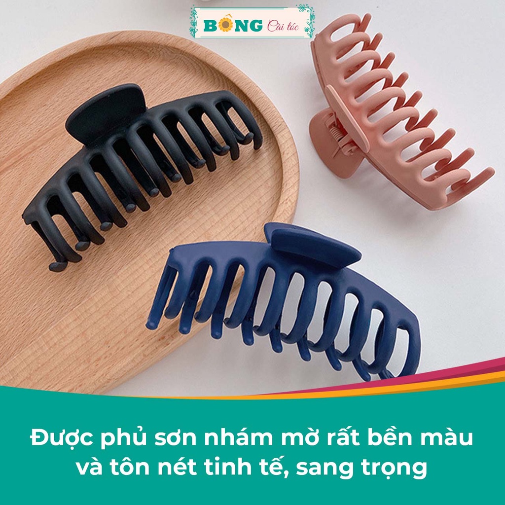 Kẹp càng cua phong cách Hàn Quốc chất liệu nhựa hình xương kích thước lớn nhiều màu sắc KN40 - kẹp tóc BÔNG Cài Tóc