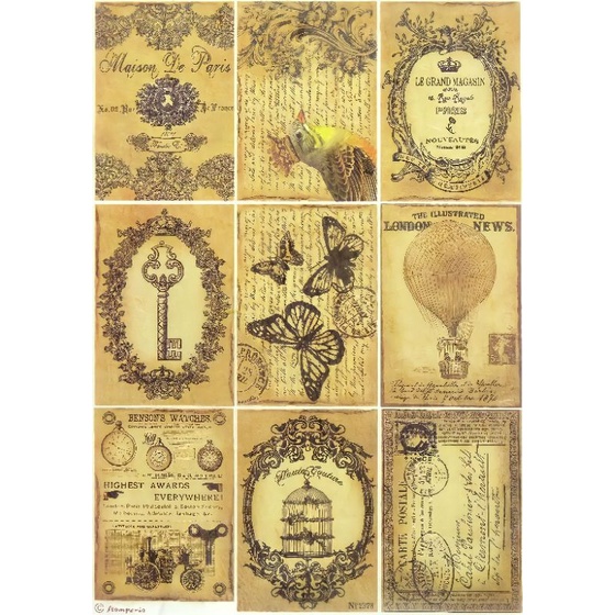 Set 45 tờ giấy nền phong cách retro vintage