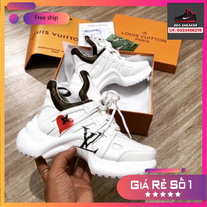 Giày LV. trái tim hàng 1:1 chất lượng ( full box + freeship )
