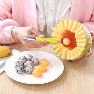 Thìa múc kem / trái cây hai đầu bằng thép không gỉ
