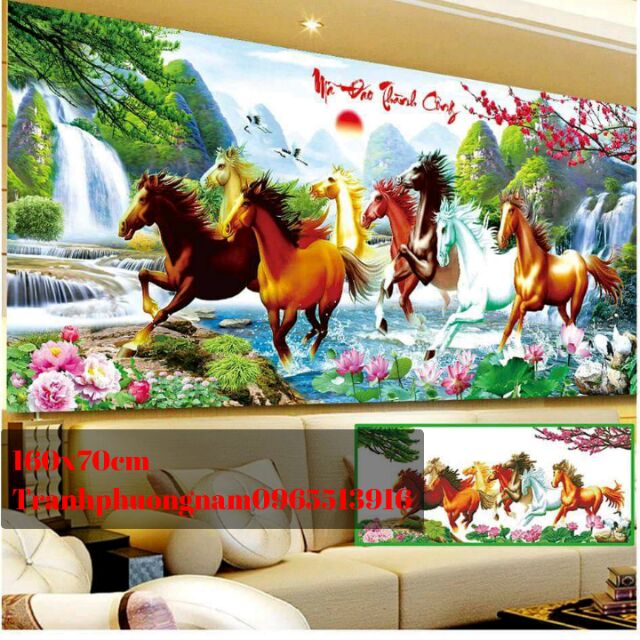 Tranh đính đá mã đáo thành công