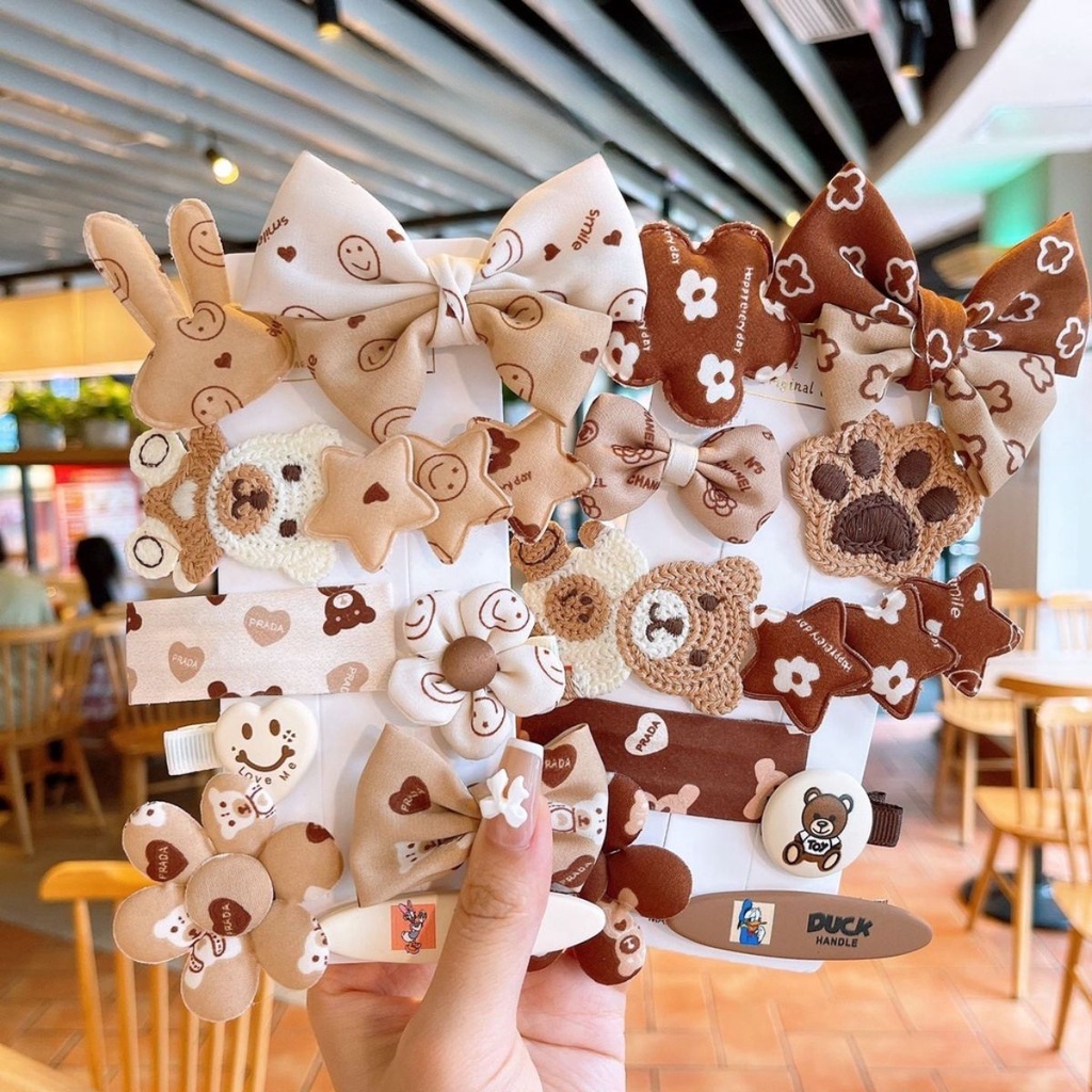 SET 8 Kẹp Gấu NHIỀU MÀU Cho Bé