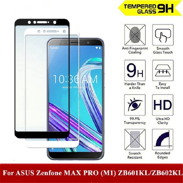 Asus Zenfone Max Pro M1 Cường Lực Full màn độ cứng 9H+ tặng giấy lau loại 1