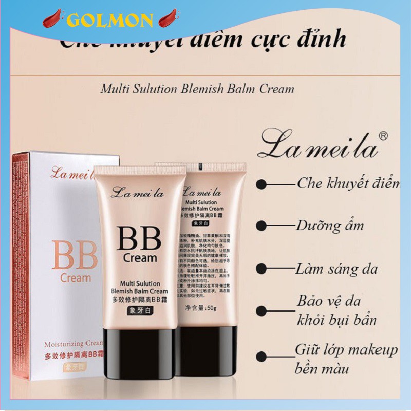 Bộ trang điểm Lameila 8 món set trang điểm Phấn phủ Kem BB Phấn mắt Phấn má Mascara Bút dạ kẻ mắt Chì kẻ mày Son kem