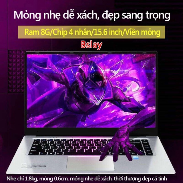 Máy Tính Laptop Xách Tay Chip Intel J3455/Ram8G+Ổ Ssd128G Màn 15,6inch Mỏng nhẹ 1,8kg Win 10 Mượt Mà