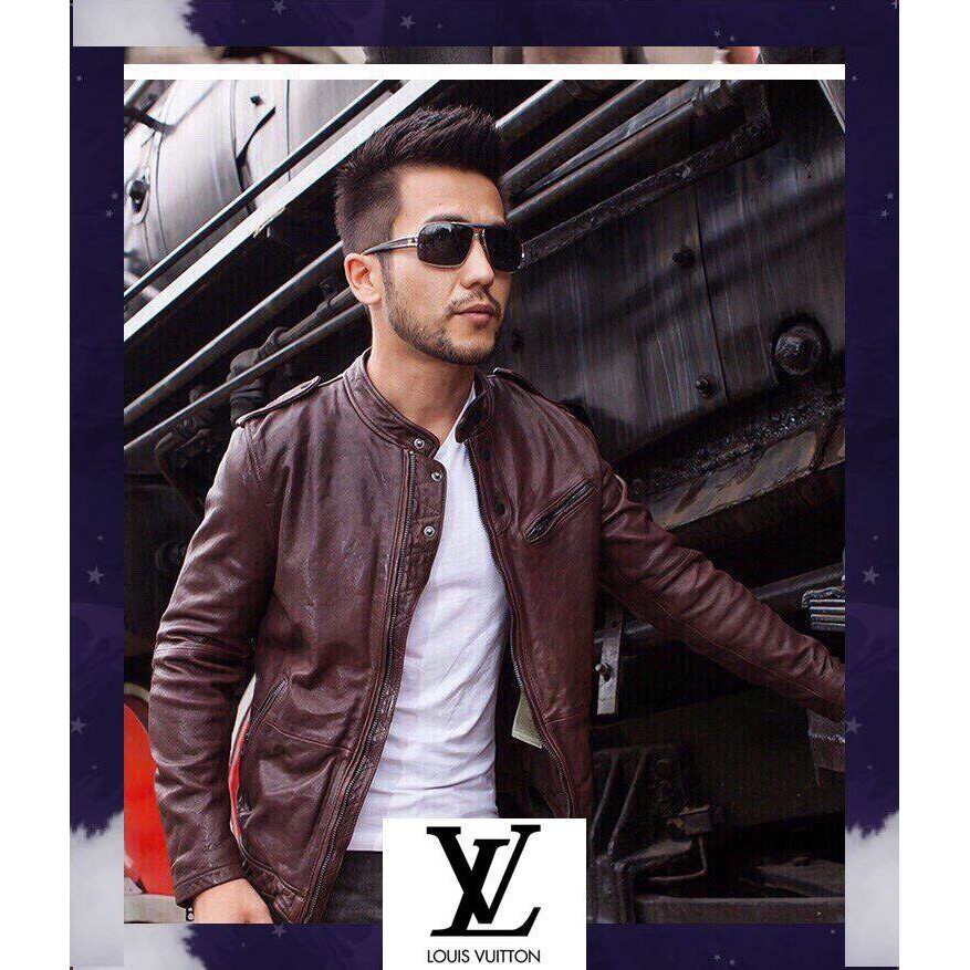 Áo Da Nam Thời Trang Cao Cấp Không Bong Tróc Nổ áo da nam thật hà nội