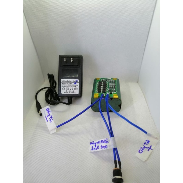 Khối Pin National 3S2P_12,6V kèm adapter sạc 12,6V2A
