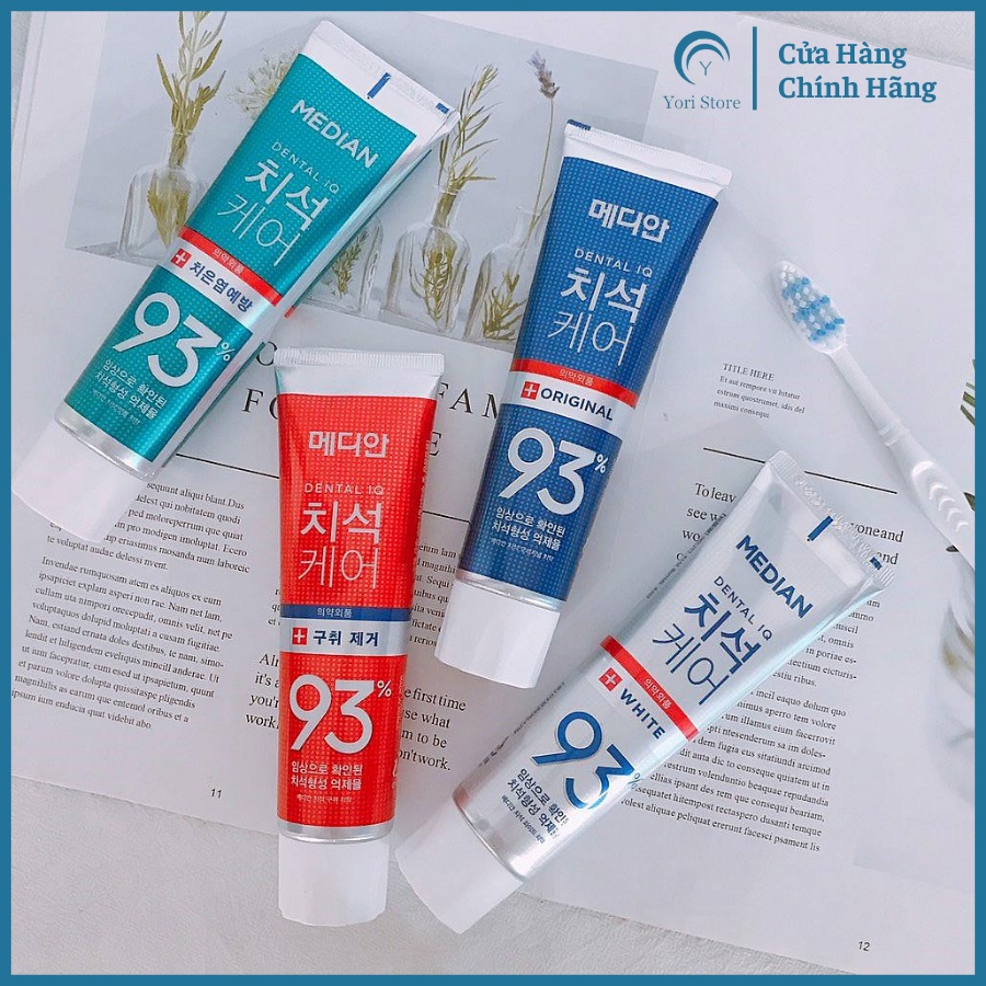 Kem đánh răng Median Dental IQ 93% Hàn Quốc Giúp Răng Trắng Sáng 120g