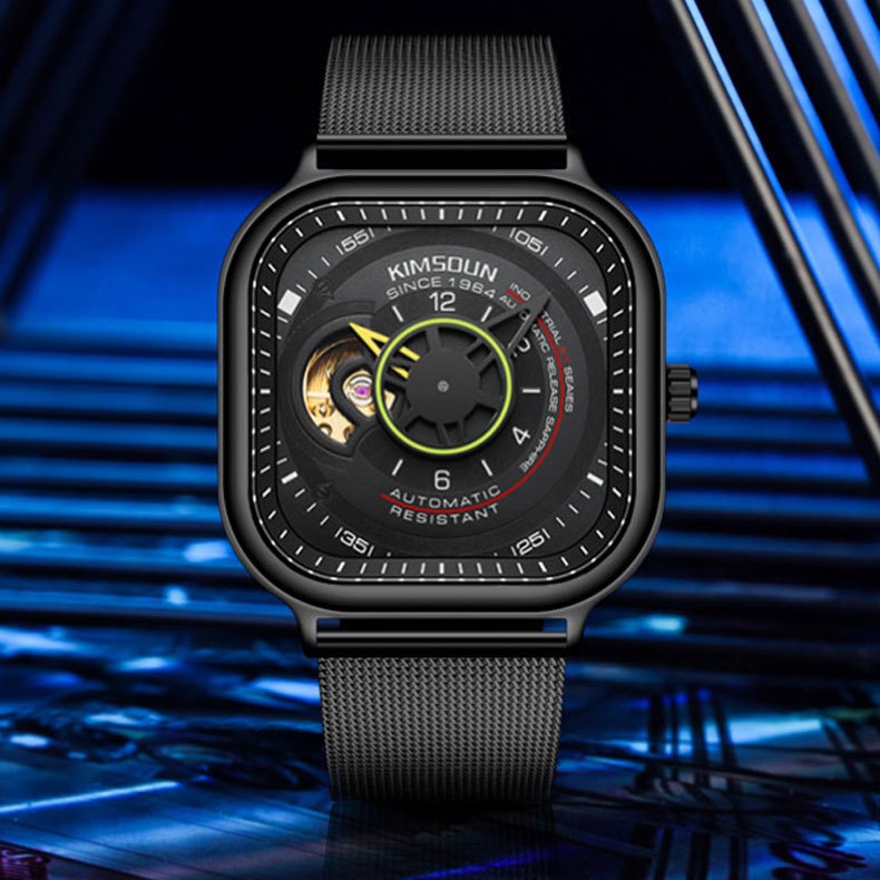 Đồng hồ cơ nam automatic tự động lộ máy chính hãng bền bỉ cao cấp KIMSDUN K-2160A