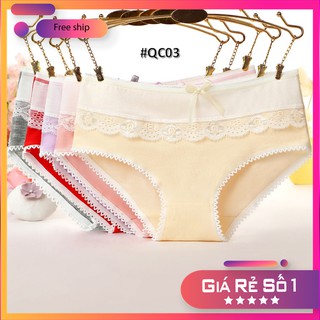 Quần lót cotton ❣️❣️ free ship ❣️❣️ quần chip nữ cotton đẹp dễ thương - qc03