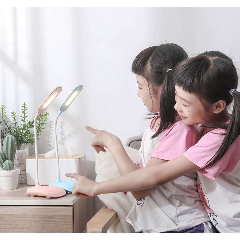 Đèn học led chống cận cảm ứng, tích điện 3 chế độ sáng học tập, làm việc, đọc sách