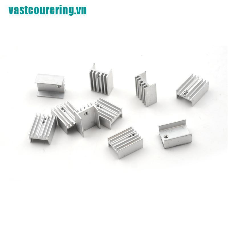 Set 10 Miếng Nhôm Tản Nhiệt Cho Bán Dẫn To-220 Transistor 20x15 X 10mm 0 0 0 0 0 0 0