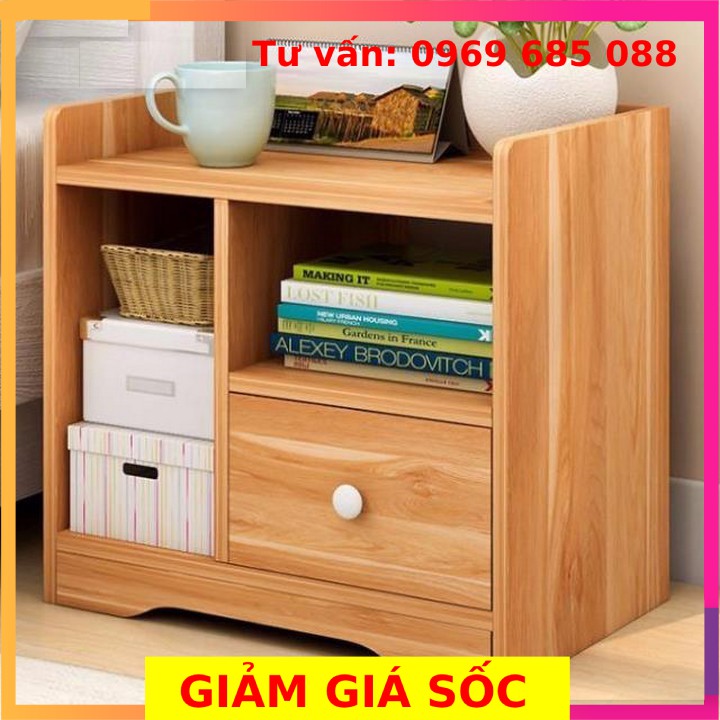 Tủ đầu giường 💢Phủ melamin bóng láng💢 táp đầu giường trang trí phòng ngủ chất liệu gỗ công nghiệp  chống ẩm mốc